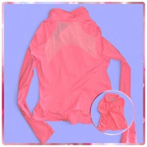 Zella Women's Pink Coral Mesh Yoga Jacket